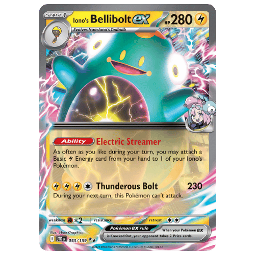 Iono’s Bellibolt ex 053/159 – Scarlet & Violet: Journey Together (NM)