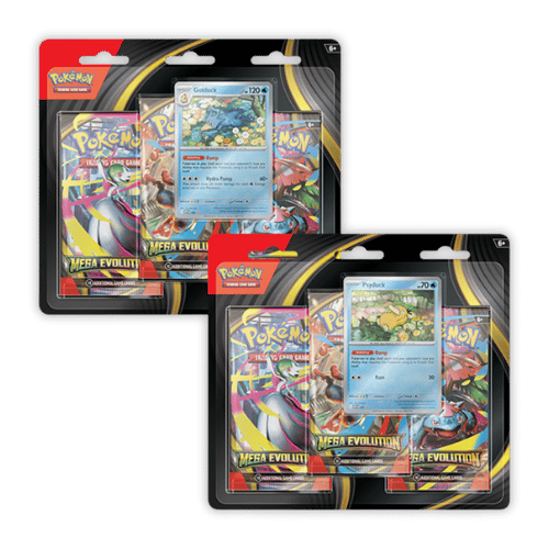Pokémon TCG: Mega Evolution 3-Pack Blister – Psyduck & Golduck - Pre Order