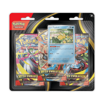 Pokémon TCG: Mega Evolution 3-Pack Blister – Psyduck & Golduck - Pre Order