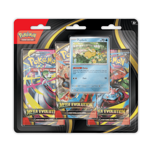 Pokémon TCG: Mega Evolution 3-Pack Blister – Psyduck & Golduck - Pre Order