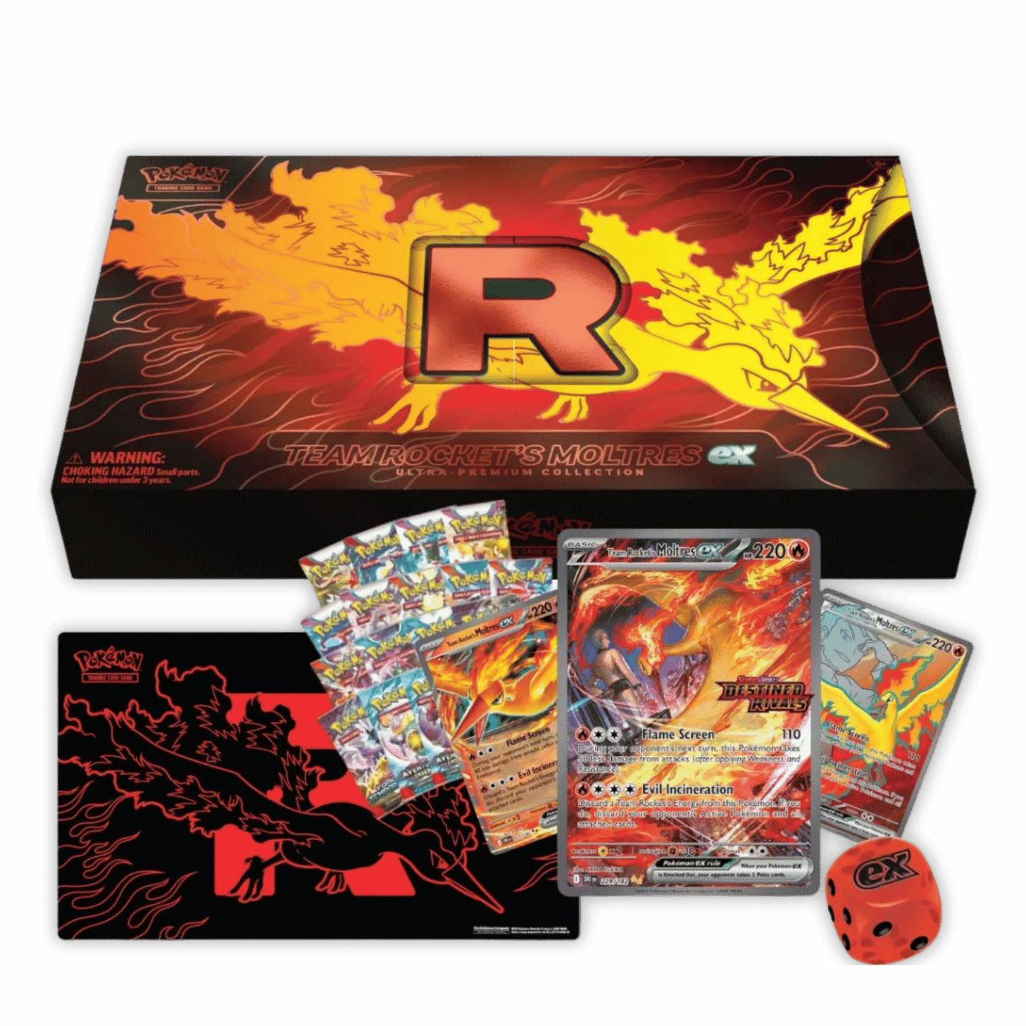 Pokémon Team Rocket Moltres premium collection contents